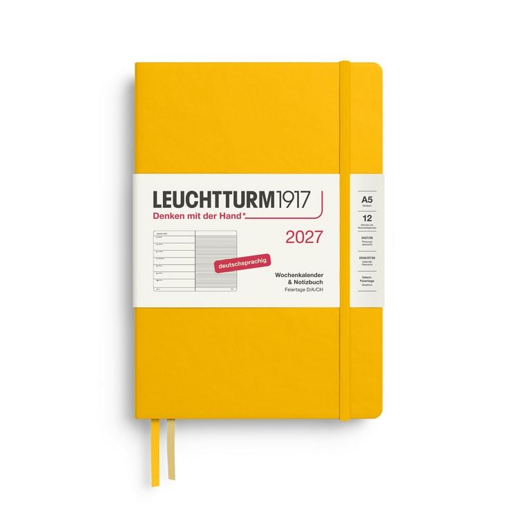 Produktbild: Wochenkalender & Notizbuch Medium (A5) 2027, Sunflower, Deutsch