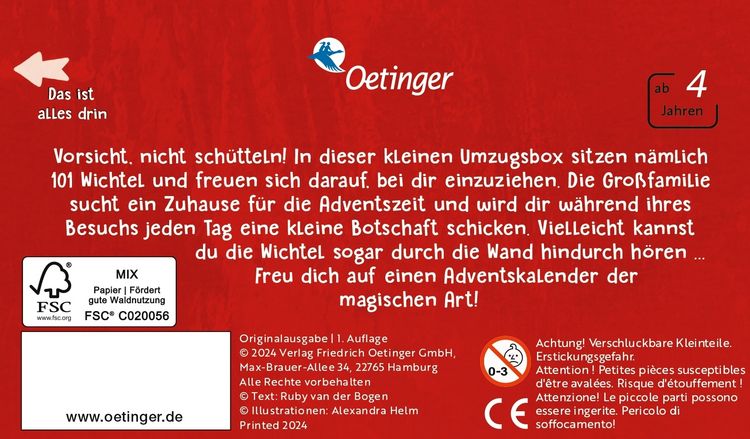 Produktbild: Wichtelt&uuml;r-Adventskalender. 101 Wichtel ziehen ein