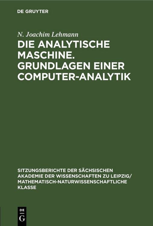 Produktbild: Die analytische Maschine. Grundlagen einer Computer-Analytik