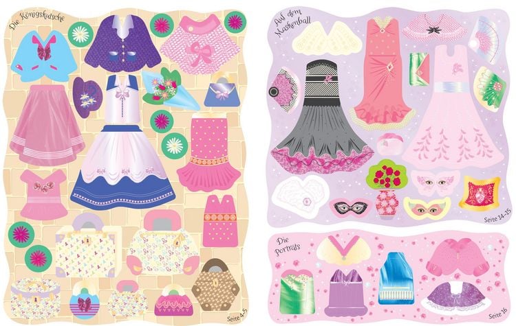 Produktbild: Meine glitzernden Anziehpuppen-Stickerb&uuml;cher mini: Im Ballett, Feen, Freundinnen und Prinzessinnen