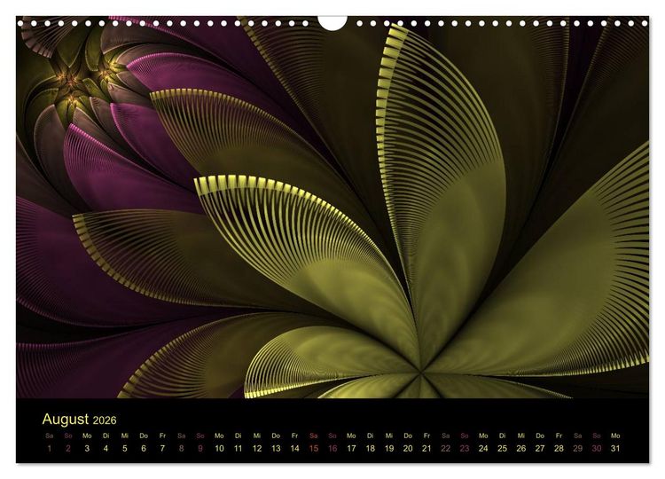 Produktbild: Exklusive Fraktalkunst / AT-Version (Wandkalender 2026 DIN A3 quer), CALVENDO Monatskalender
