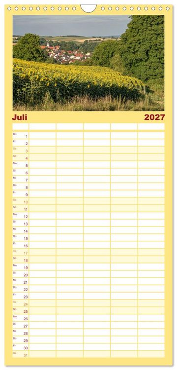 Produktbild: Familienplaner 2027 - Sch&ouml;ner Kraichgau mit 5 Spalten (Wandkalender, 21 x 45 cm) CALVENDO