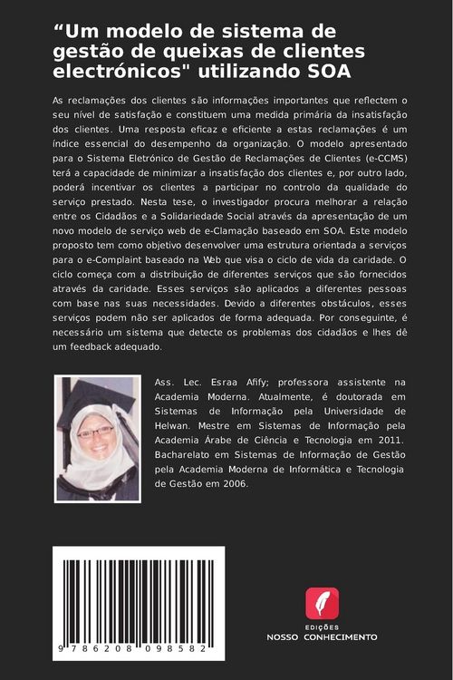 Produktbild: "Um modelo de sistema de gest&atilde;o de queixas de clientes electr&oacute;nicos" utilizando SOA