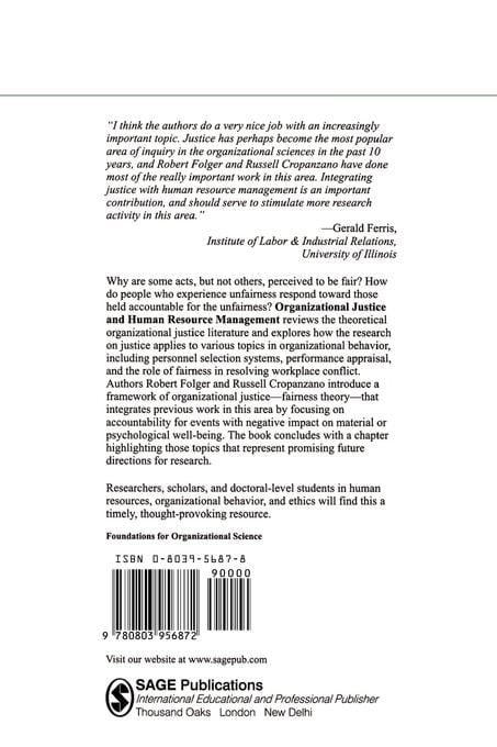 Produktbild: Organizational Justice & Human Resource Management