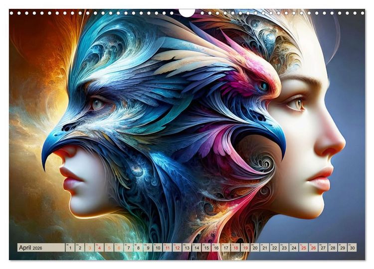 Produktbild: Vogelfrauen Surreale Sch&ouml;nheiten (Wandkalender 2026 DIN A3 quer), CALVENDO Monatskalender