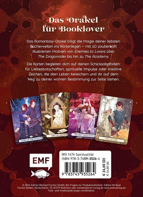 Produktbild: Kartenset: Romantasy-Orakel | Nutze die Botschaften der beliebtesten Tropes, Archetypen und Settings