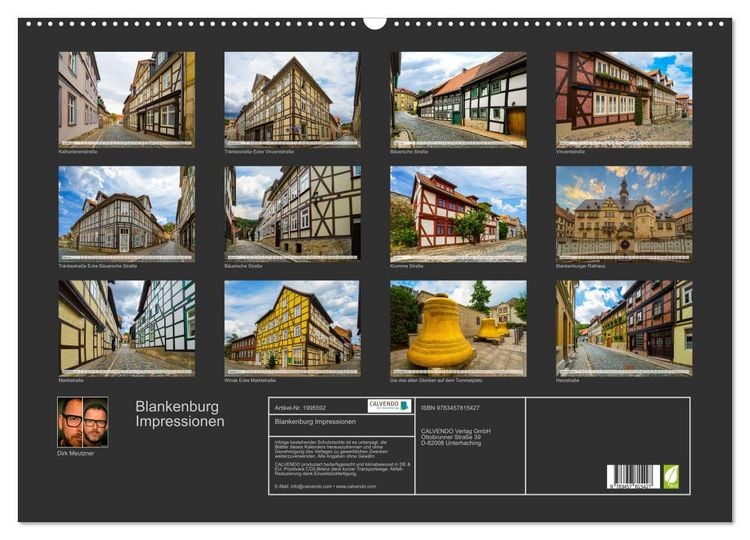 Produktbild: Blankenburg Impressionen (Wandkalender 2026 DIN A2 quer), CALVENDO Monatskalender