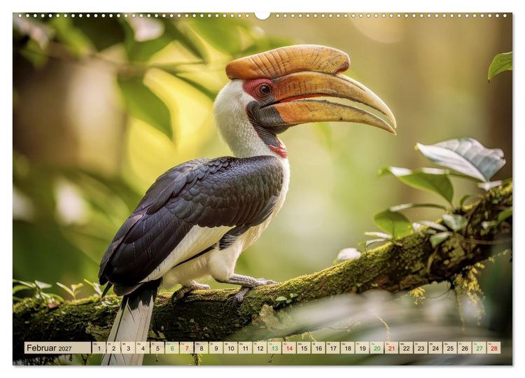 Produktbild: Nashornv&ouml;gel (hochwertiger Premium Wandkalender 2027 DIN A2 quer), Kunstdruck in Hochglanz