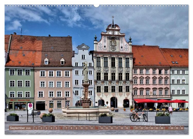 Produktbild: Landsberg am Lech - Die liebenswerte und romantische Stadt am Fluss (Wandkalender 2026 DIN A2 quer), CALVENDO Monatskalender