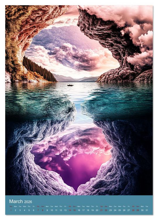 Produktbild: Fascinatingly Surreal (Wall Calendar 2026 DIN A2 portrait), CALVENDO 12 Month Wall Calendar