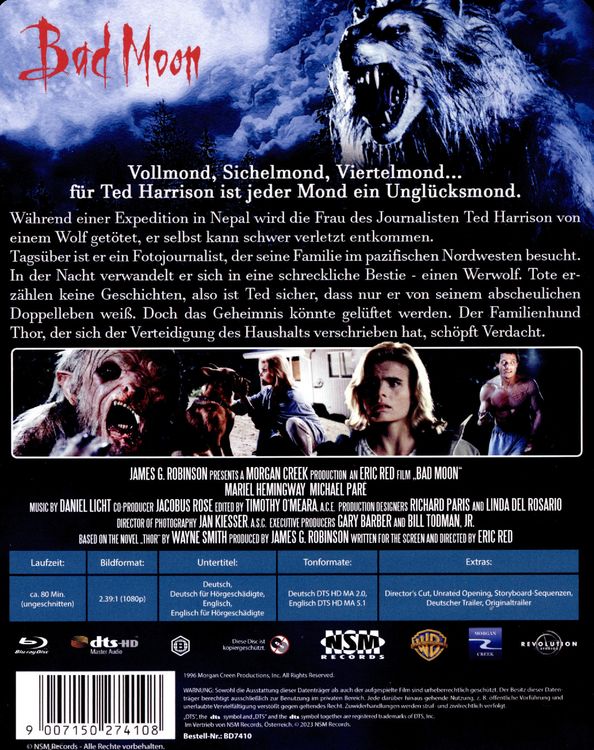 Produktbild: Bad Moon (uncut) (SteelBook)