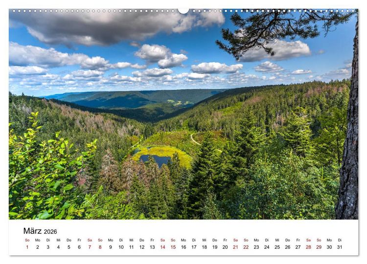 Produktbild: Schwarzwald, Seen und Hochmoore (hochwertiger Premium Wandkalender 2026 DIN A2 quer), Kunstdruck in Hochglanz