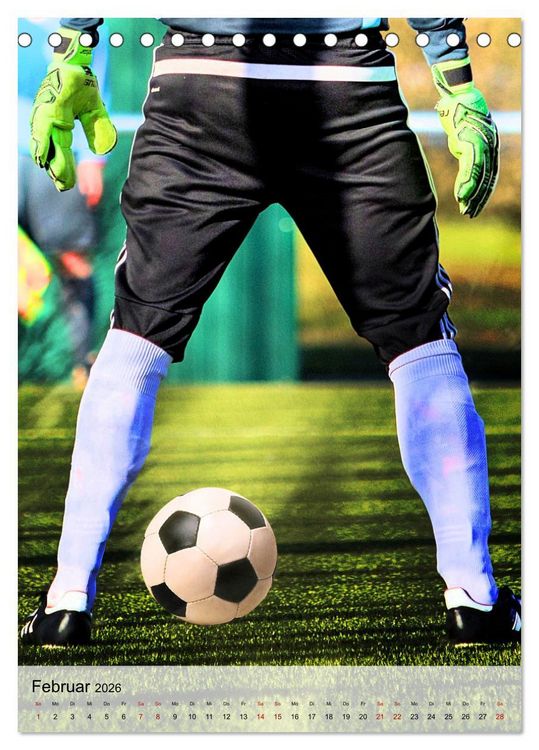 Produktbild: Fu&szlig;ballfieber extrem (Tischkalender 2026 DIN A5 hoch), CALVENDO Monatskalender