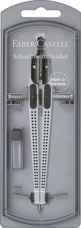 Produktbild: Faber-Castell Schnellverstellzirkel GRIP silber