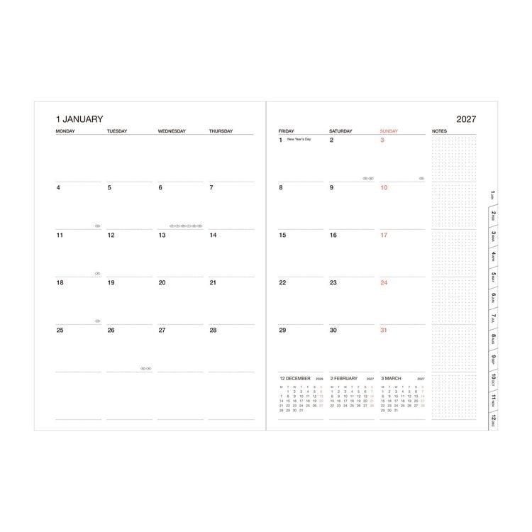 Produktbild: MARK'S 2026/27 Diary A5 Japan / Wave // Navy