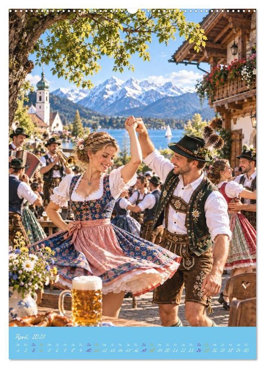 Produktbild: M&uuml;nchner Festzauber - Bayerische Lebensfreude in 12 besonderen Momenten (hochwertiger Premium Wandkalender 2027 DIN A2 hoch), Kunstdruck in Hochglanz