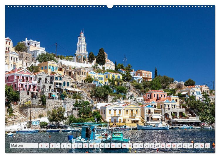 Produktbild: Rhodos und Symi (hochwertiger Premium Wandkalender 2026 DIN A2 quer), Kunstdruck in Hochglanz