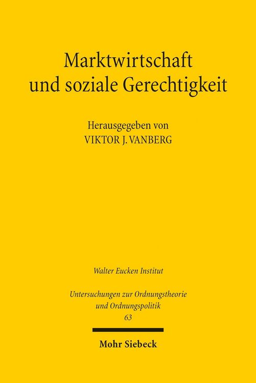 Produktbild: Marktwirtschaft und soziale Gerechtigkeit