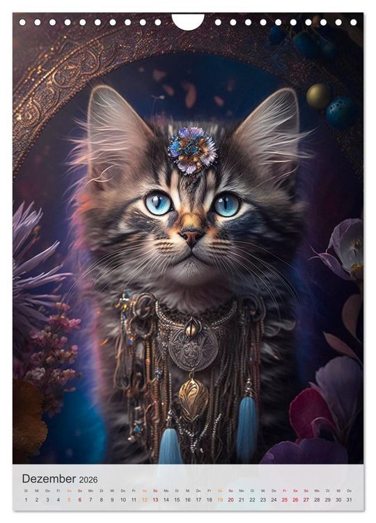 Produktbild: Boho Katzenbabys (Wandkalender 2026 DIN A4 hoch), CALVENDO Monatskalender