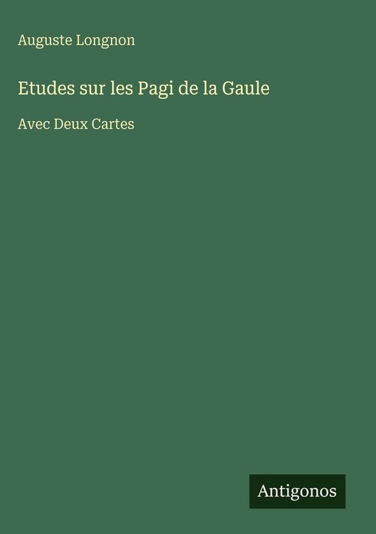 Produktbild: Etudes sur les Pagi de la Gaule