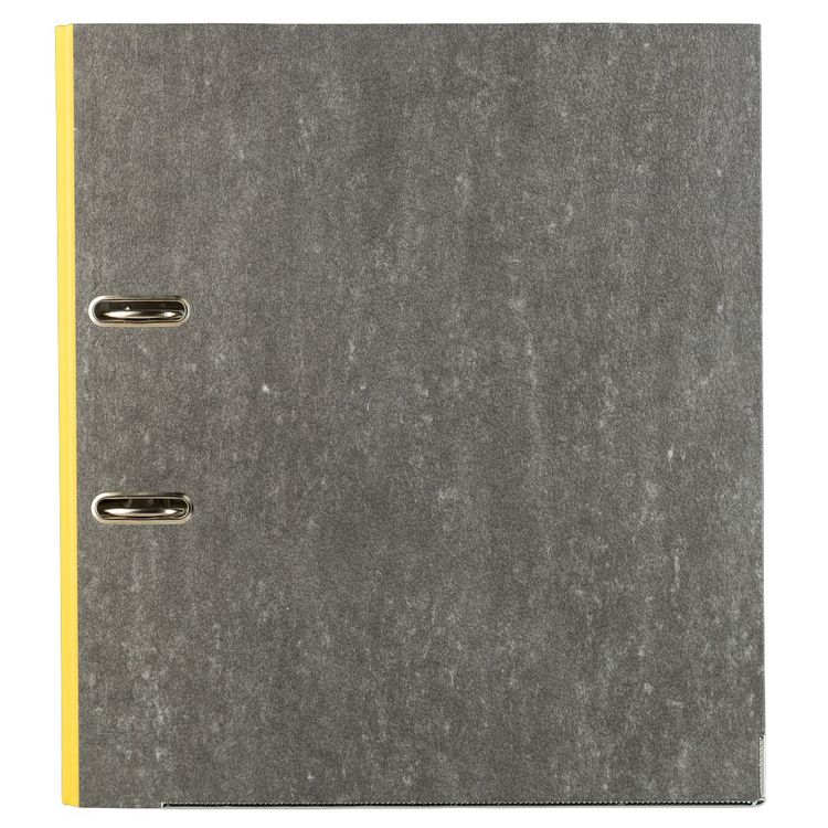 Produktbild: Idena Ordner aus Pappe Wolkenmarmor gelb DIN A4 R&uuml;ckenbreite 8cm