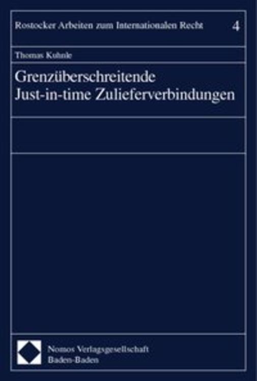 Produktbild: Grenz&uuml;berschreitende Just-in-time Zulieferverbindungen