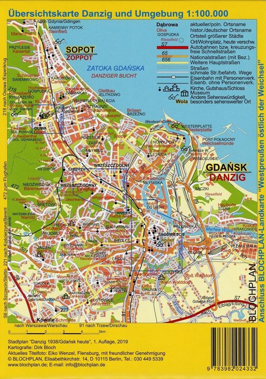 Produktbild: Stadtplan Danzig 1938/Gdansk heute