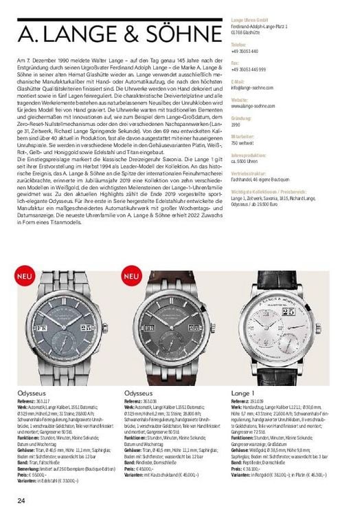 Produktbild: Armbanduhren Katalog 2022/2023