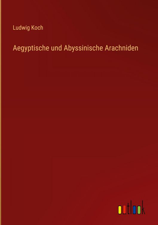 Produktbild: Aegyptische und Abyssinische Arachniden