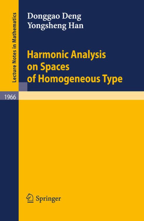 Produktbild: Harmonic Analysis on Spaces of Homogeneous Type