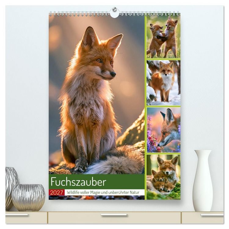 Produktbild: Fuchszauber (hochwertiger Premium Wandkalender 2027 DIN A2 hoch), Kunstdruck in Hochglanz