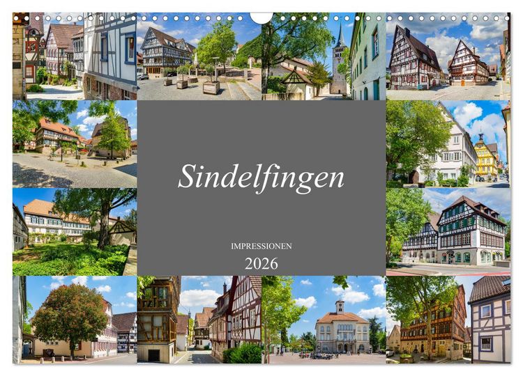 Produktbild: Sindelfingen Impressionen (Wandkalender 2026 DIN A3 quer), CALVENDO Monatskalender