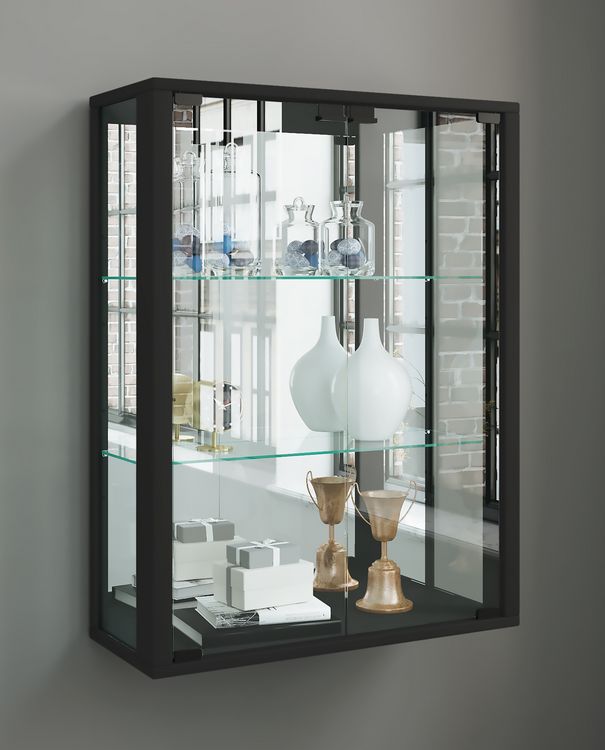 Produktbild: Wandvitrine H&auml;ngevitrine Glasvitrine Udina Spiegel