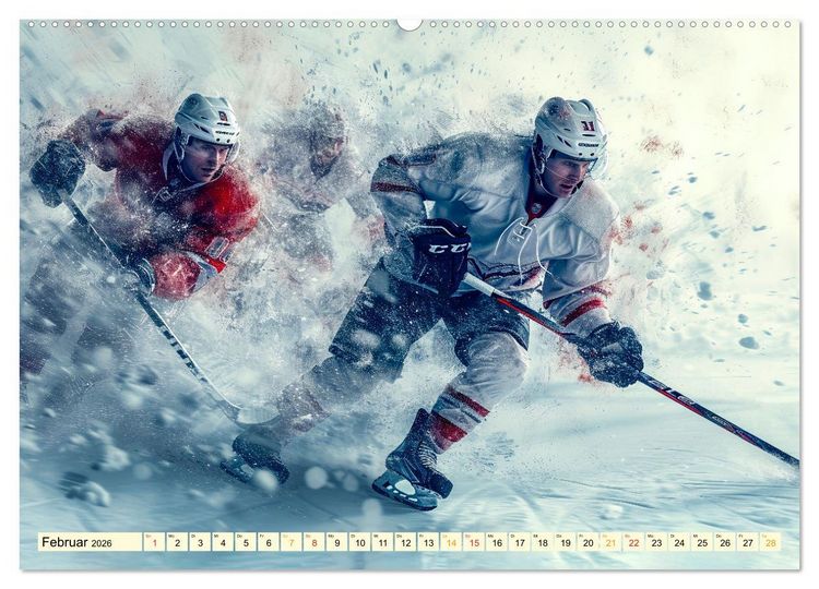 Produktbild: Eishockey - tolle Momente (hochwertiger Premium Wandkalender 2026 DIN A2 quer), Kunstdruck in Hochglanz