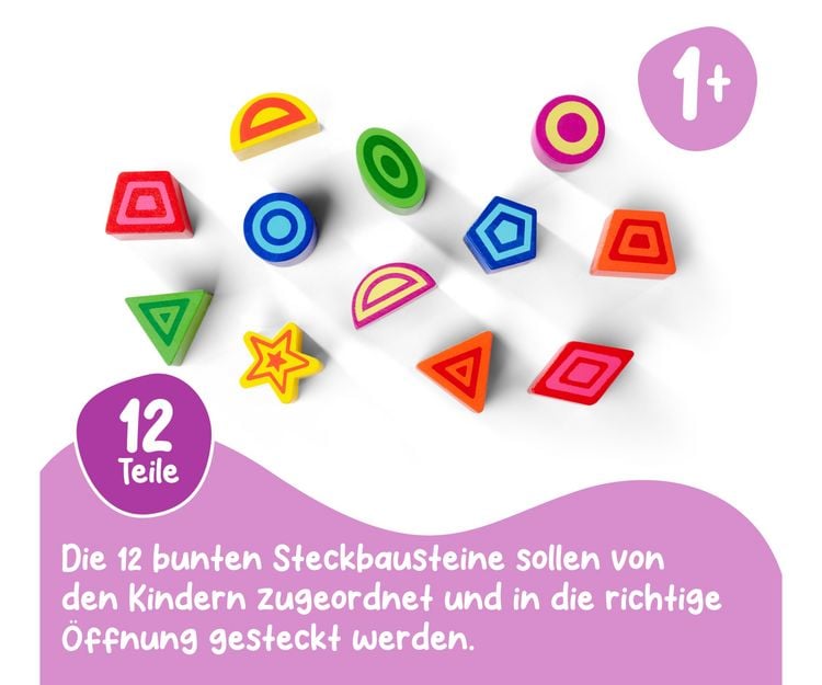Produktbild: Eichhorn Holz Steckw&uuml;rfel