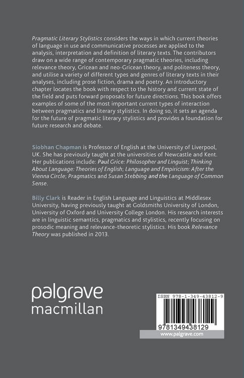 Produktbild: Pragmatic Literary Stylistics