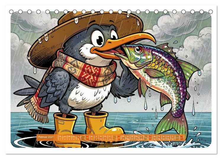 Produktbild: Lustige Sturmv&ouml;gel - Comic (Tischkalender 2027 DIN A5 quer), CALVENDO Monatskalender