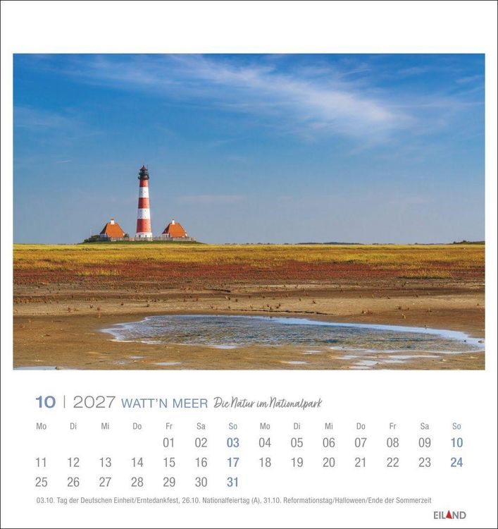 Produktbild: Watt'n Meer Postkartenkalender 2027 - Die Natur im Nationalpark
