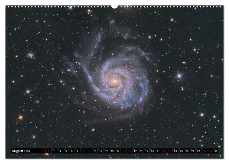 Produktbild: Galaxien des Nordhimmels (hochwertiger Premium Wandkalender 2026 DIN A2 quer), Kunstdruck in Hochglanz