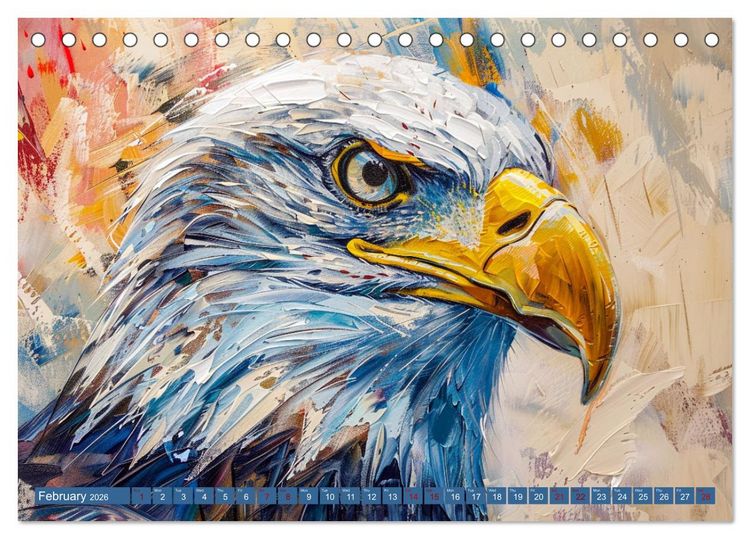 Produktbild: Patriotic Art Collection (Desk Calendar 2026 DIN A5 landscape), CALVENDO 12 Month DeskCalendar
