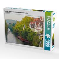 Produktbild: CALVENDO Puzzle T&uuml;binger Neckarfront mit Stocherk&auml;hnen im Herbst | 1000 Teile Lege-Gr&ouml;&szlig;e 64x48cm Foto-Puzzle f&uuml;r gl&uuml;ckliche Stunden