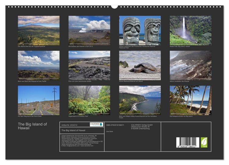 Produktbild: The Big Island of Hawaii (hochwertiger Premium Wandkalender 2026 DIN A2 quer), Kunstdruck in Hochglanz
