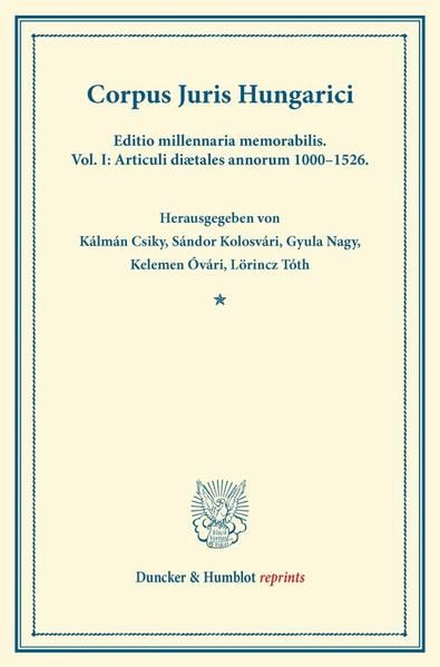 Produktbild: Corpus Juris Hungarici.