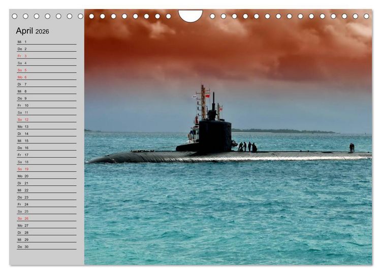 Produktbild: U-Boote. Milit&auml;rische Unget&uuml;me (Wandkalender 2026 DIN A4 quer), CALVENDO Monatskalender
