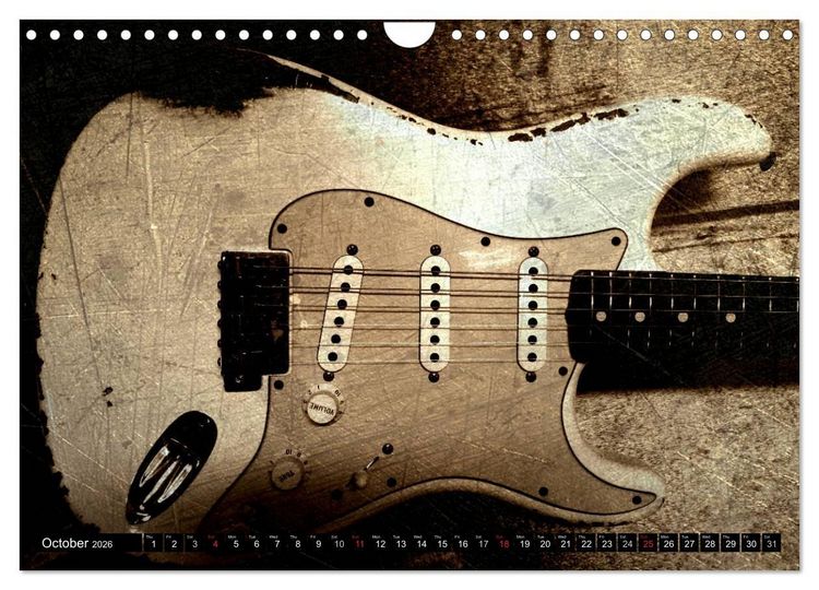 Produktbild: GUITARS Vintage Style (Wall Calendar 2026 DIN A4 landscape), CALVENDO 12 Month Wall Calendar