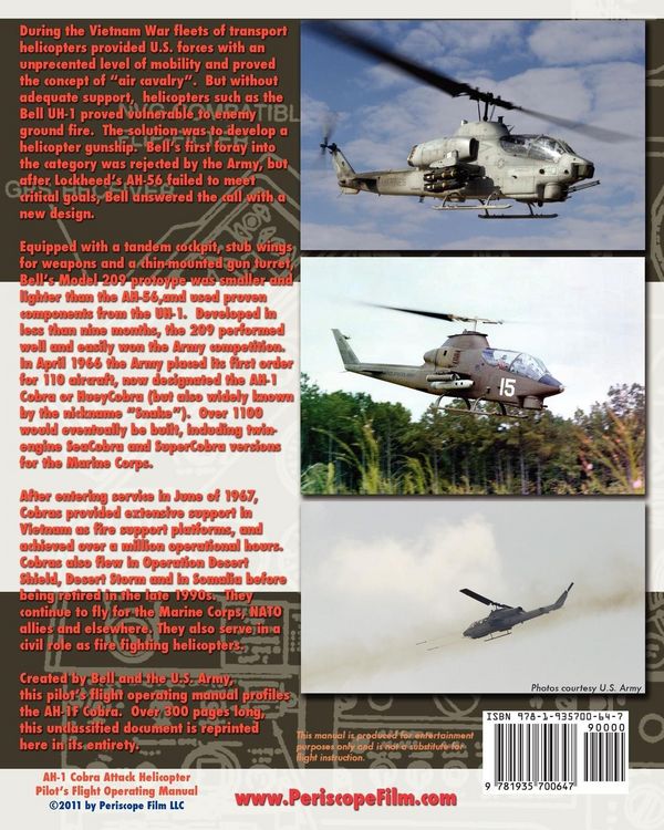Produktbild: AH-1 Cobra Attack Helicopter Pilot's Flight Operating Instructions
