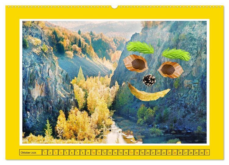Produktbild: L&auml;cheln in Landschaften (hochwertiger Premium Wandkalender 2026 DIN A2 quer), Kunstdruck in Hochglanz