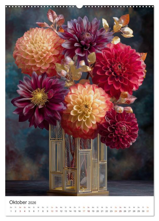 Produktbild: Die Sprache der Blumen (hochwertiger Premium Wandkalender 2026 DIN A2 hoch), Kunstdruck in Hochglanz