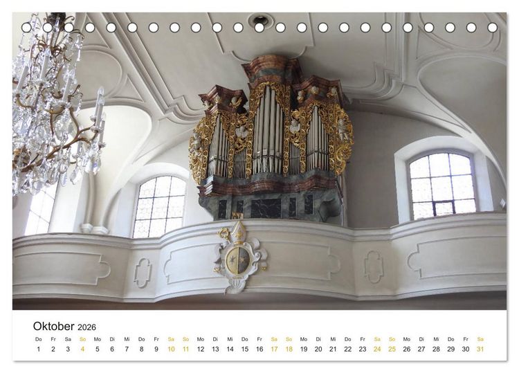 Produktbild: Fantastische Welt der Orgeln (Tischkalender 2026 DIN A5 quer), CALVENDO Monatskalender
