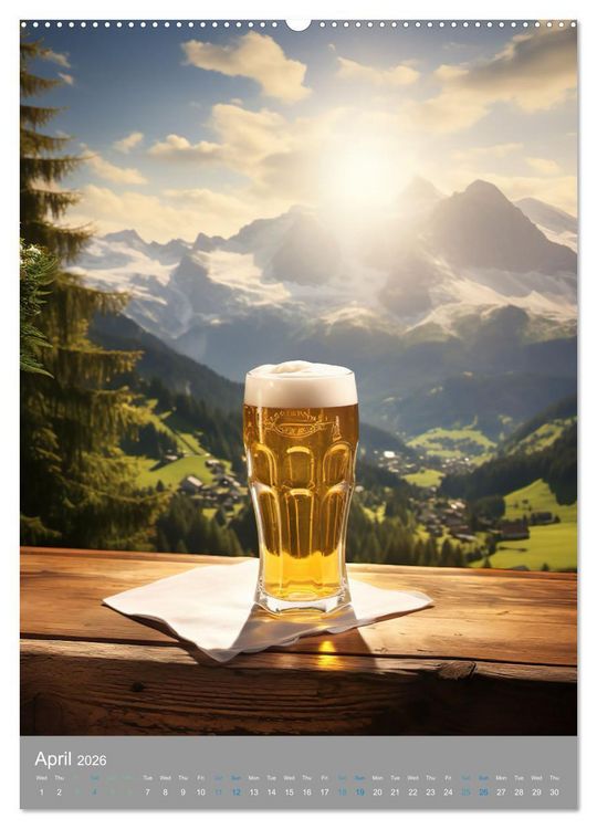 Produktbild: Beer (High Quality Premium Wall Calendar 2026 DIN A2 portrait),CALVENDO 12 Month Wall Calendar